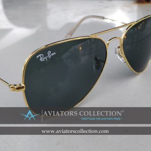 Gold framed shop ray ban aviators