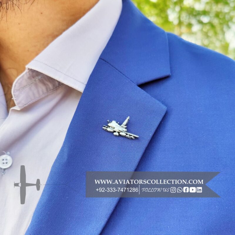 J-10C PAF fighter Jet Coat Pin Silver FV